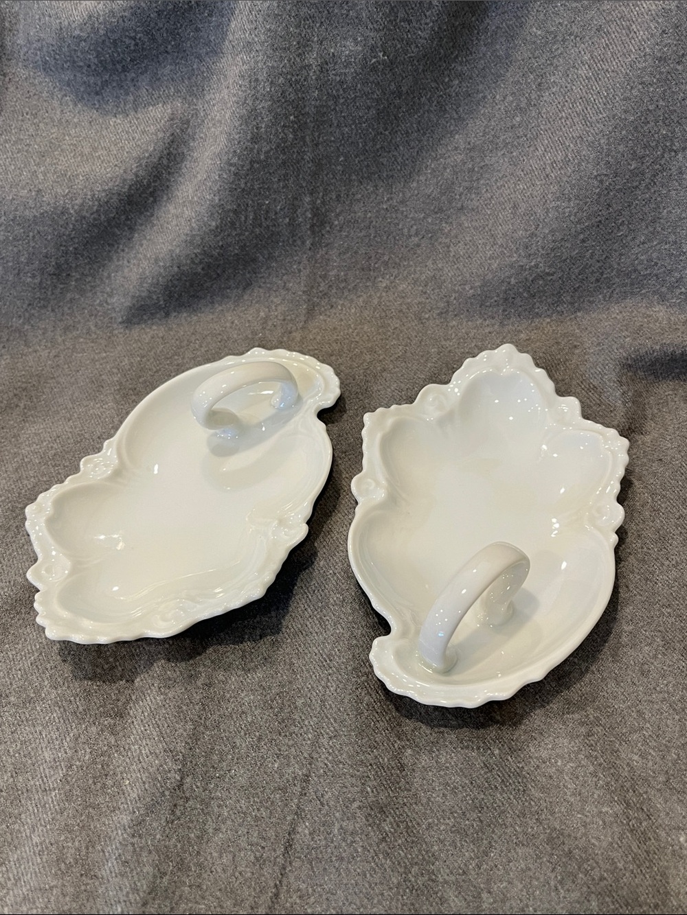 Vintage Japan Finger Loop Serving Dishes-Pair
